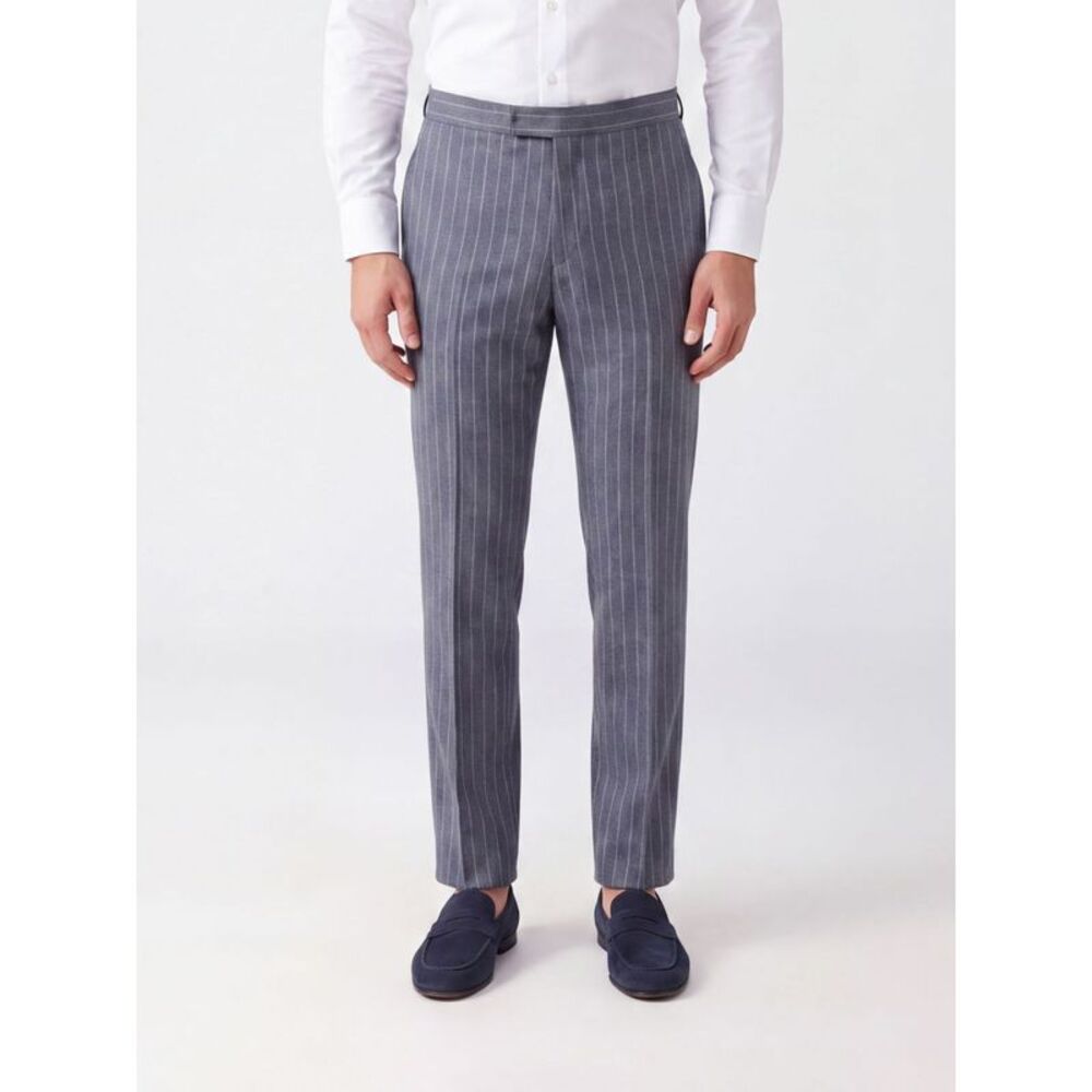 Tom Ford Men Tom Ford Pinstriped Wool Tailored Slim Fit Trousers